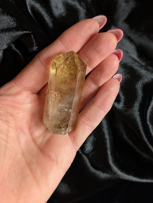 Pointe de citrine véritable - Aurore Lune