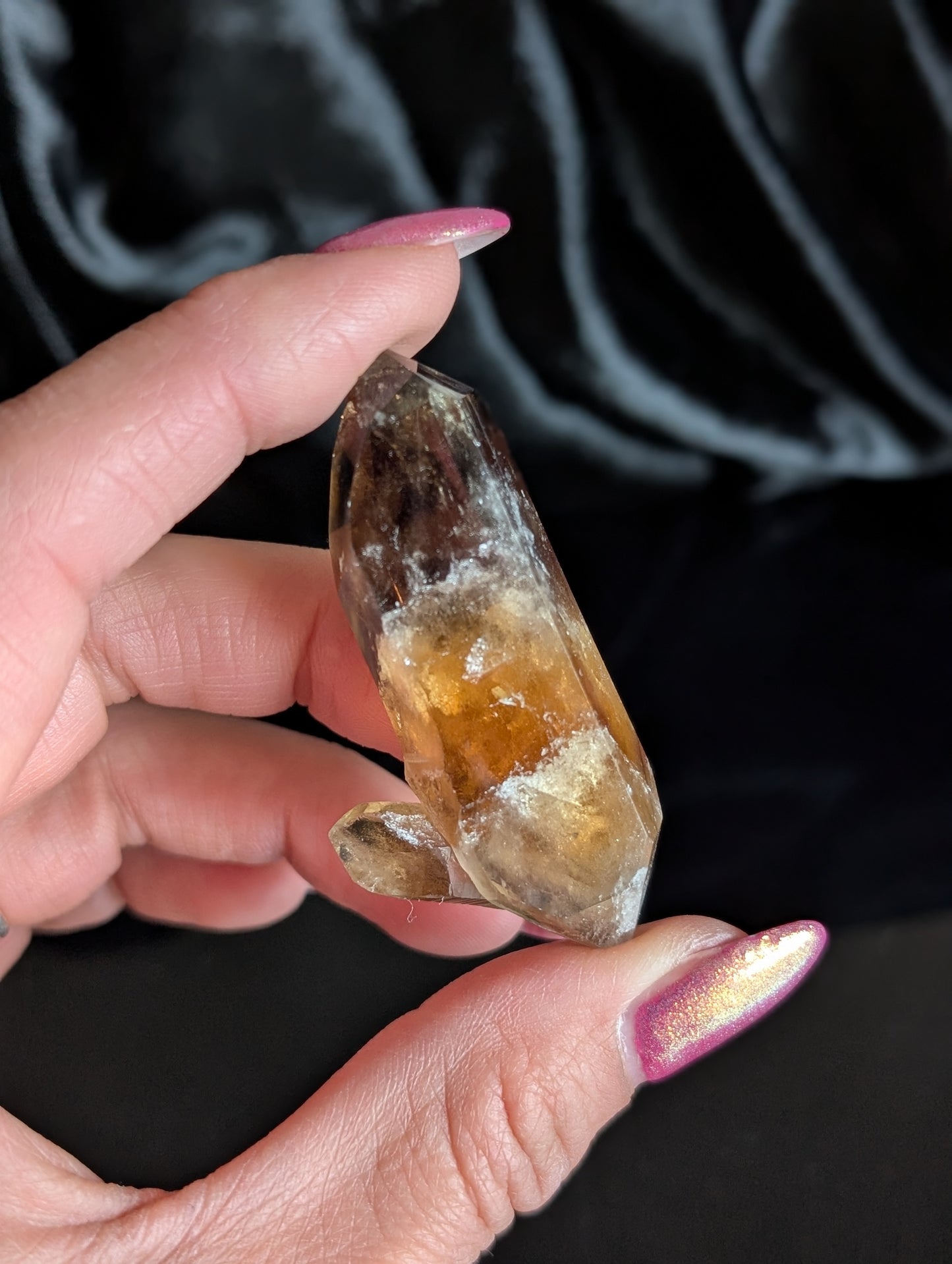 Pointe de citrine véritable - Aurore Lune