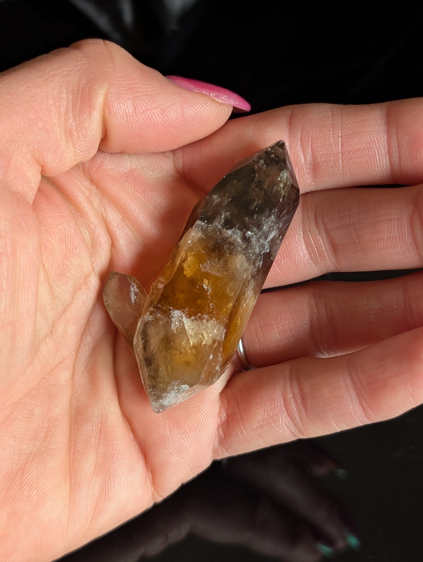 Pointe de citrine véritable - Aurore Lune