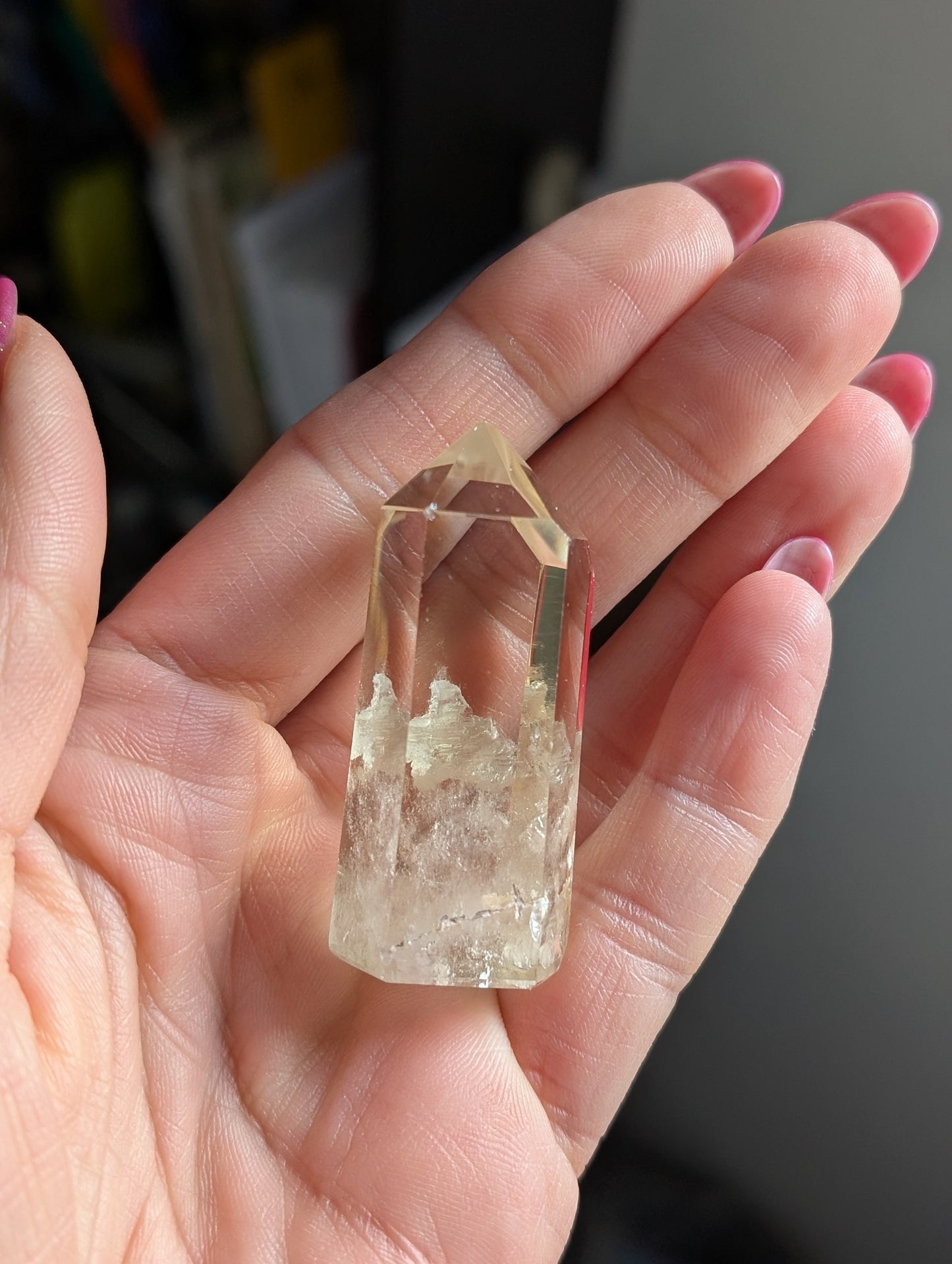 Pointe de citrine véritable - Aurore Lune