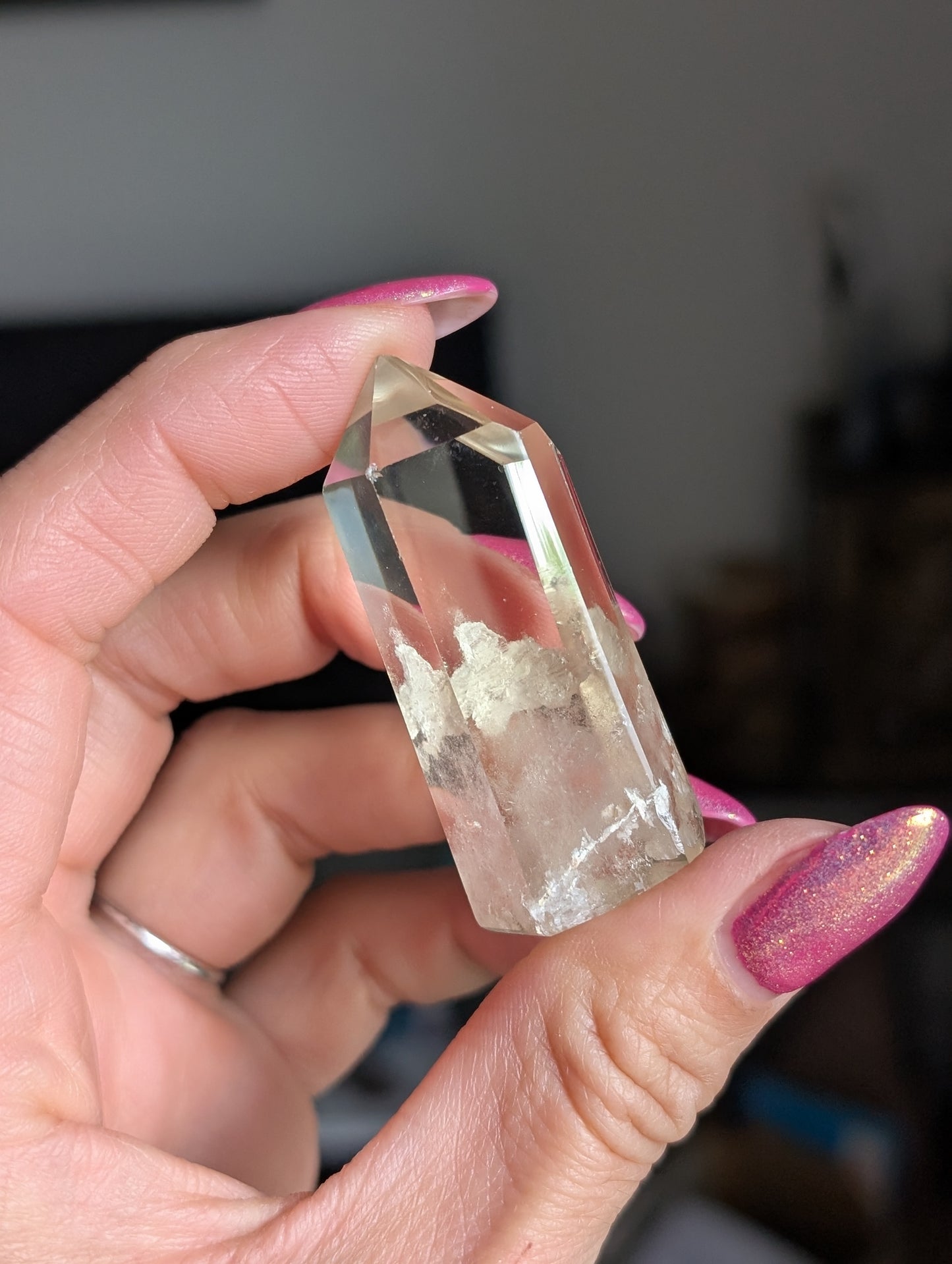 Pointe de citrine véritable - Aurore Lune