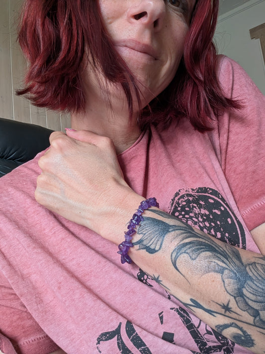 1 bracelet améthyste - Aurore Lune