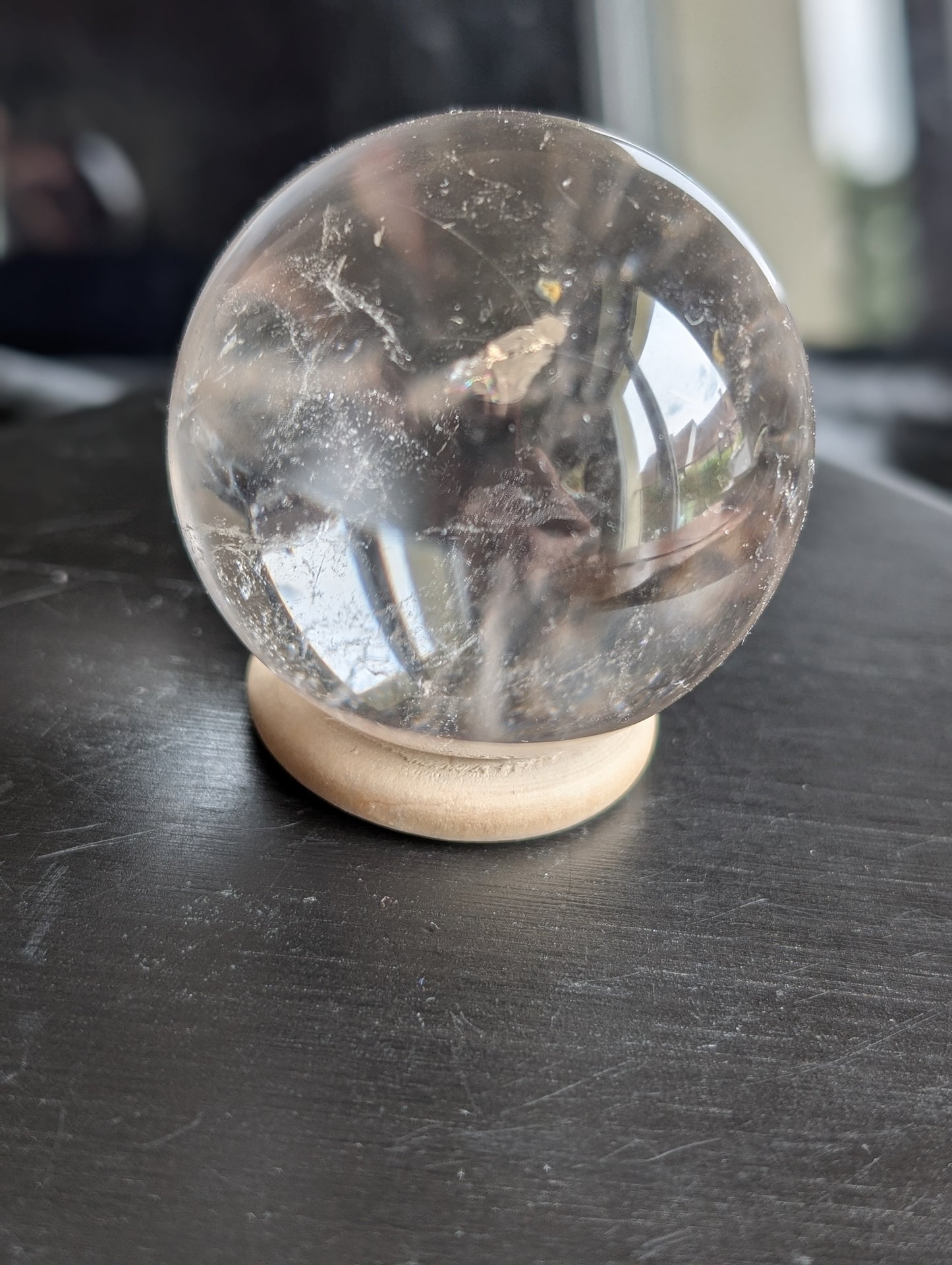 Sphère en cristal de roche avec support offert qualité++