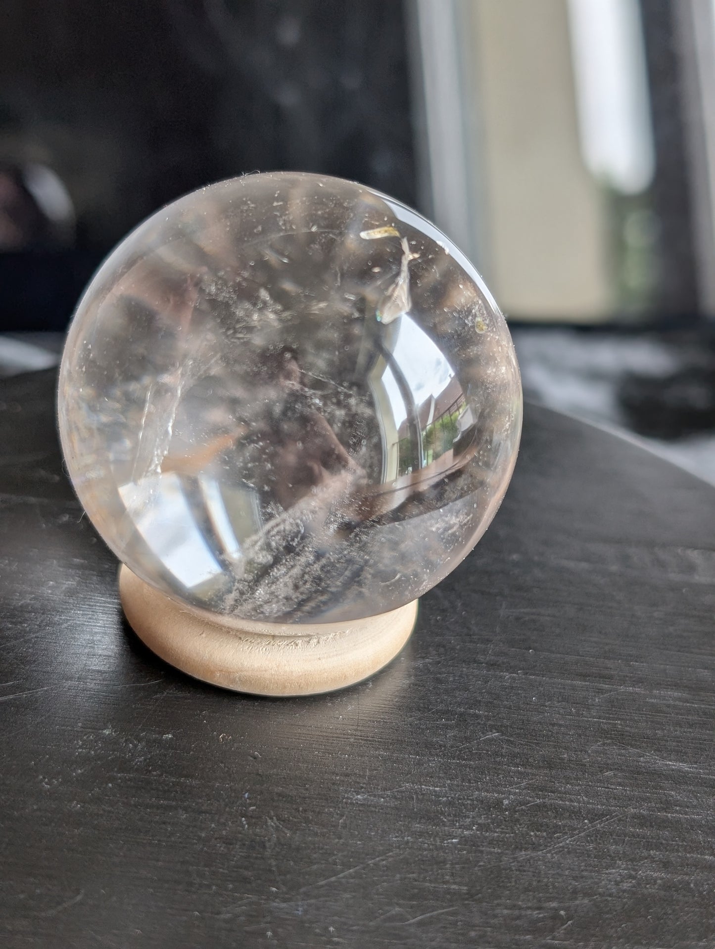 Sphère en cristal de roche avec support offert qualité++