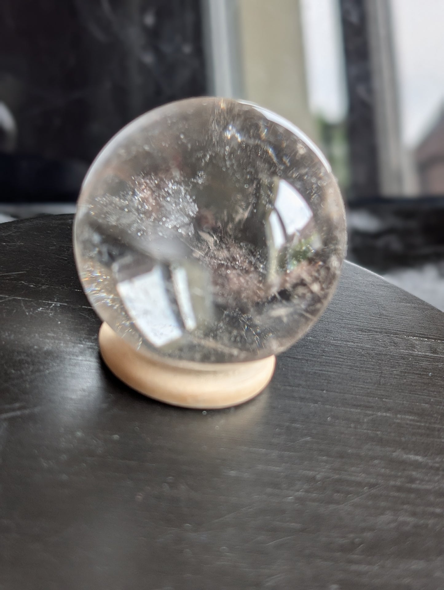 Sphère en cristal de roche avec support offert qualité++
