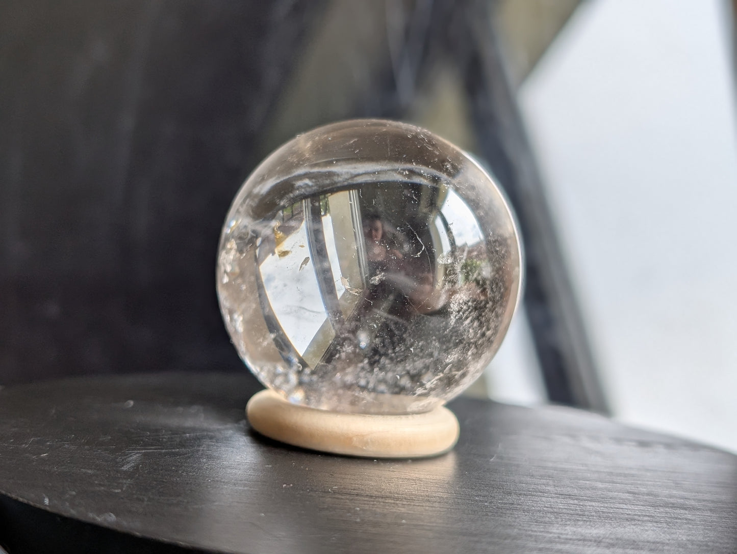 Sphère en cristal de roche avec support offert qualité++
