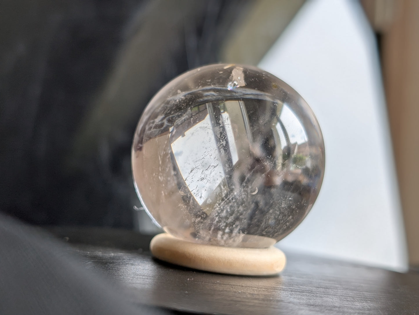 Sphère en cristal de roche avec support offert qualité++