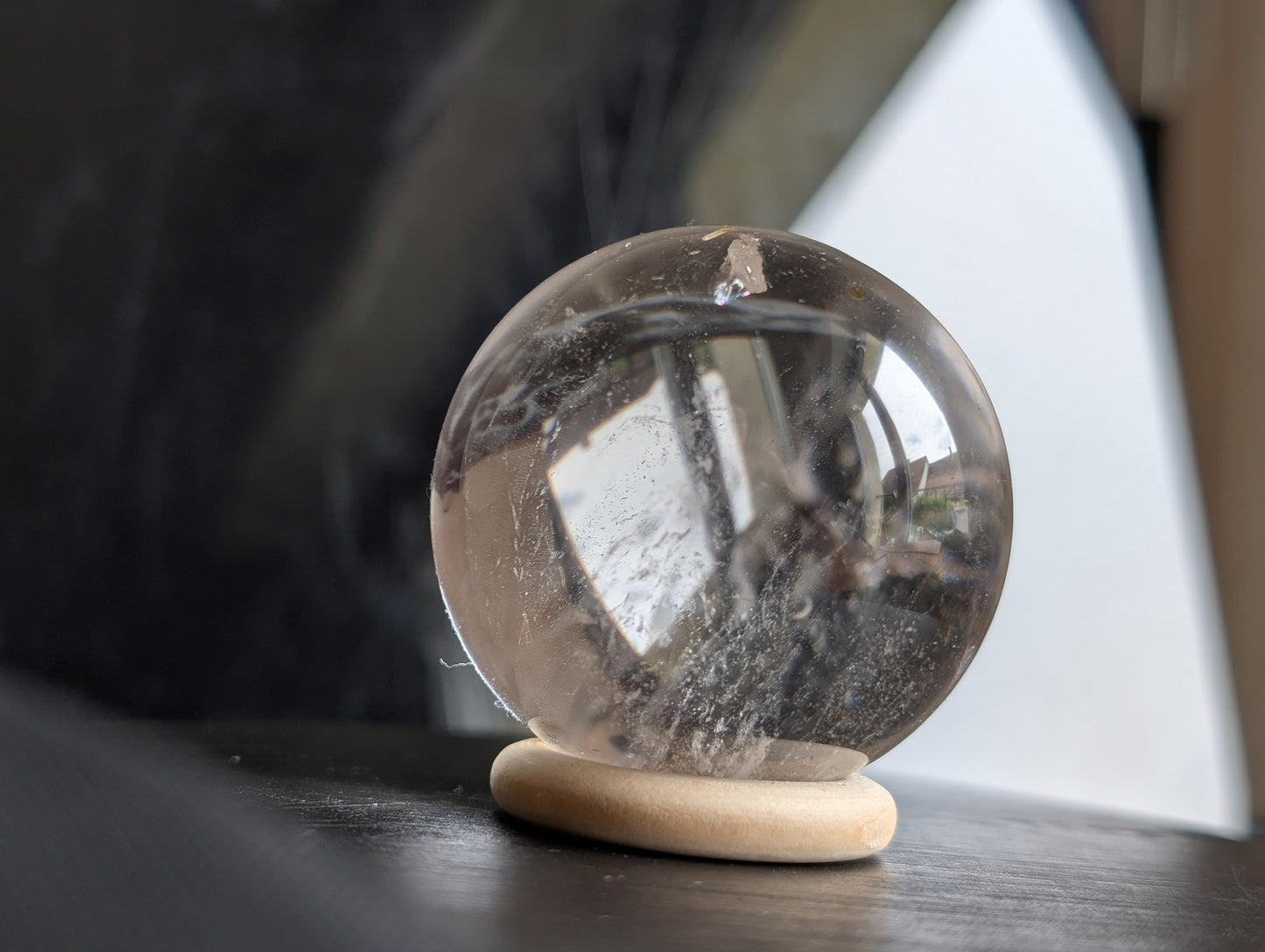 Sphère en cristal de roche avec support offert qualité++