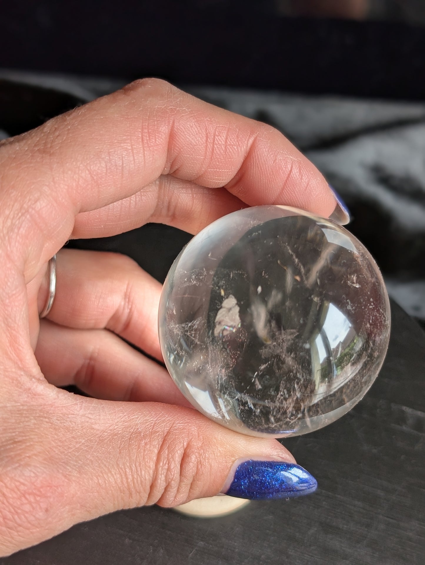 Sphère en cristal de roche avec support offert qualité++