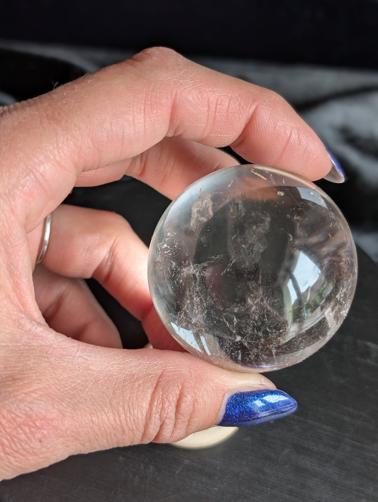 Sphère en cristal de roche avec support offert qualité++