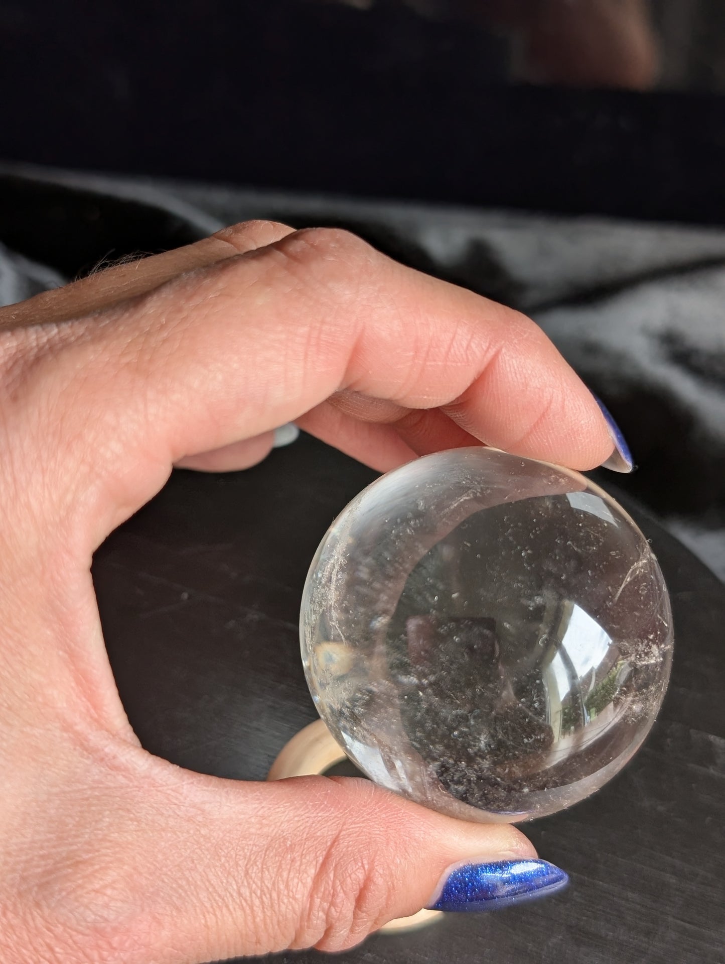 Sphère en cristal de roche avec support offert qualité++