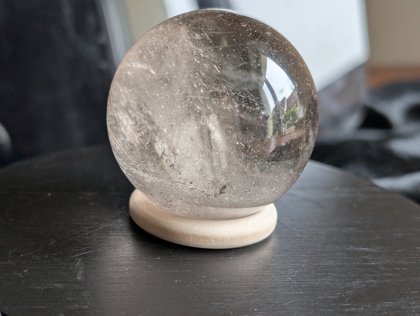 Sphère en cristal de roche avec support offert qualité++