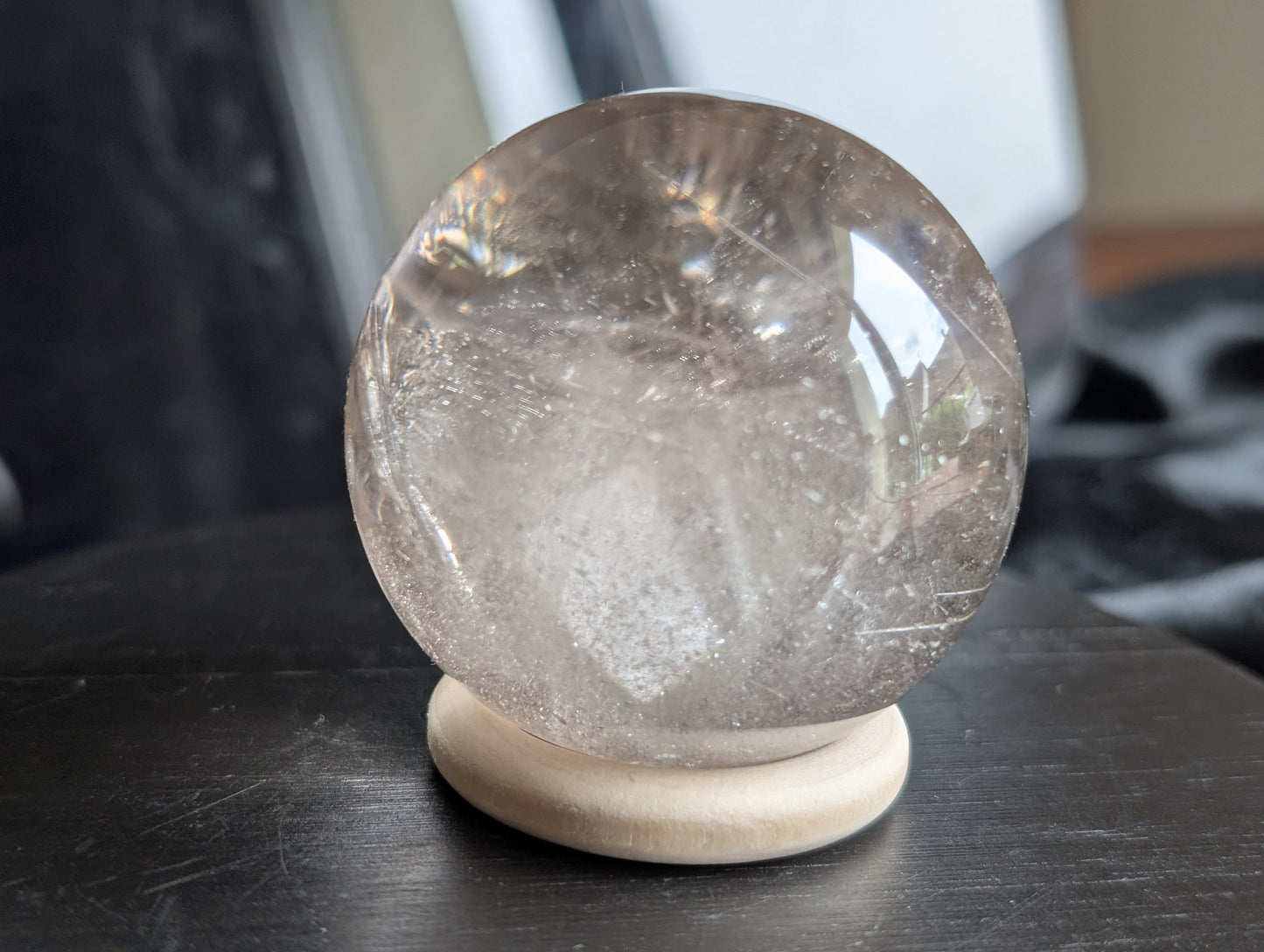 Sphère en cristal de roche avec support offert qualité++