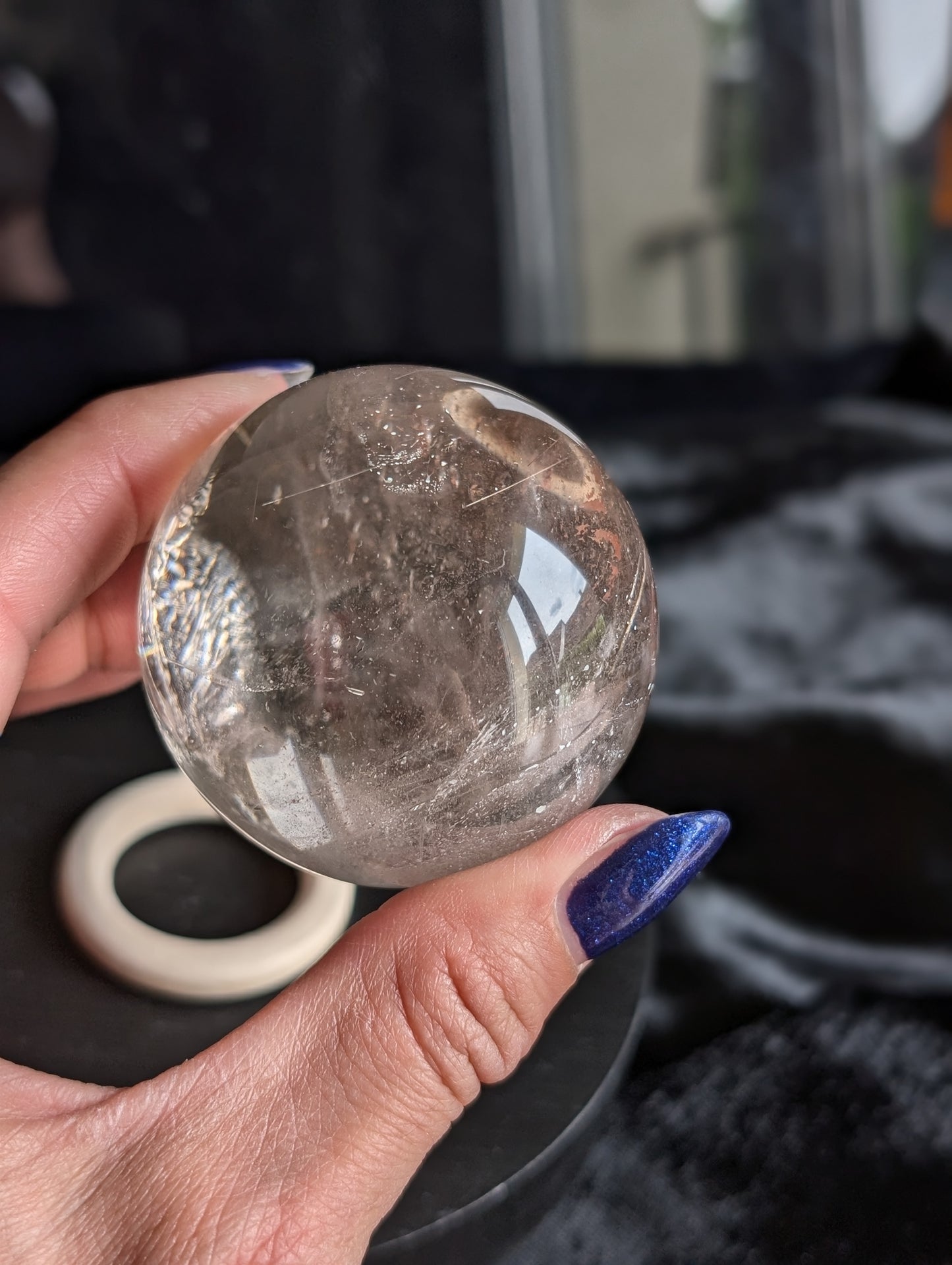 Sphère en cristal de roche avec support offert qualité++