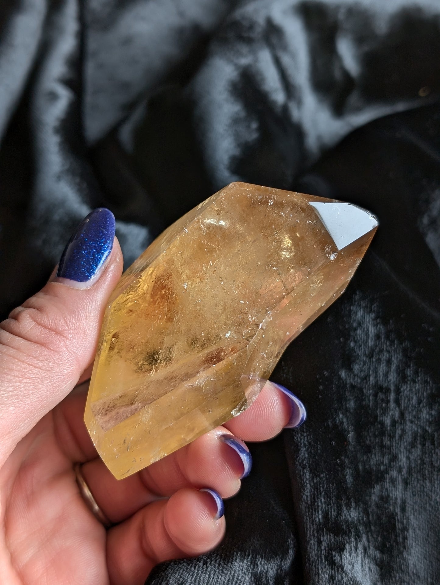 Pointe de citrine véritable