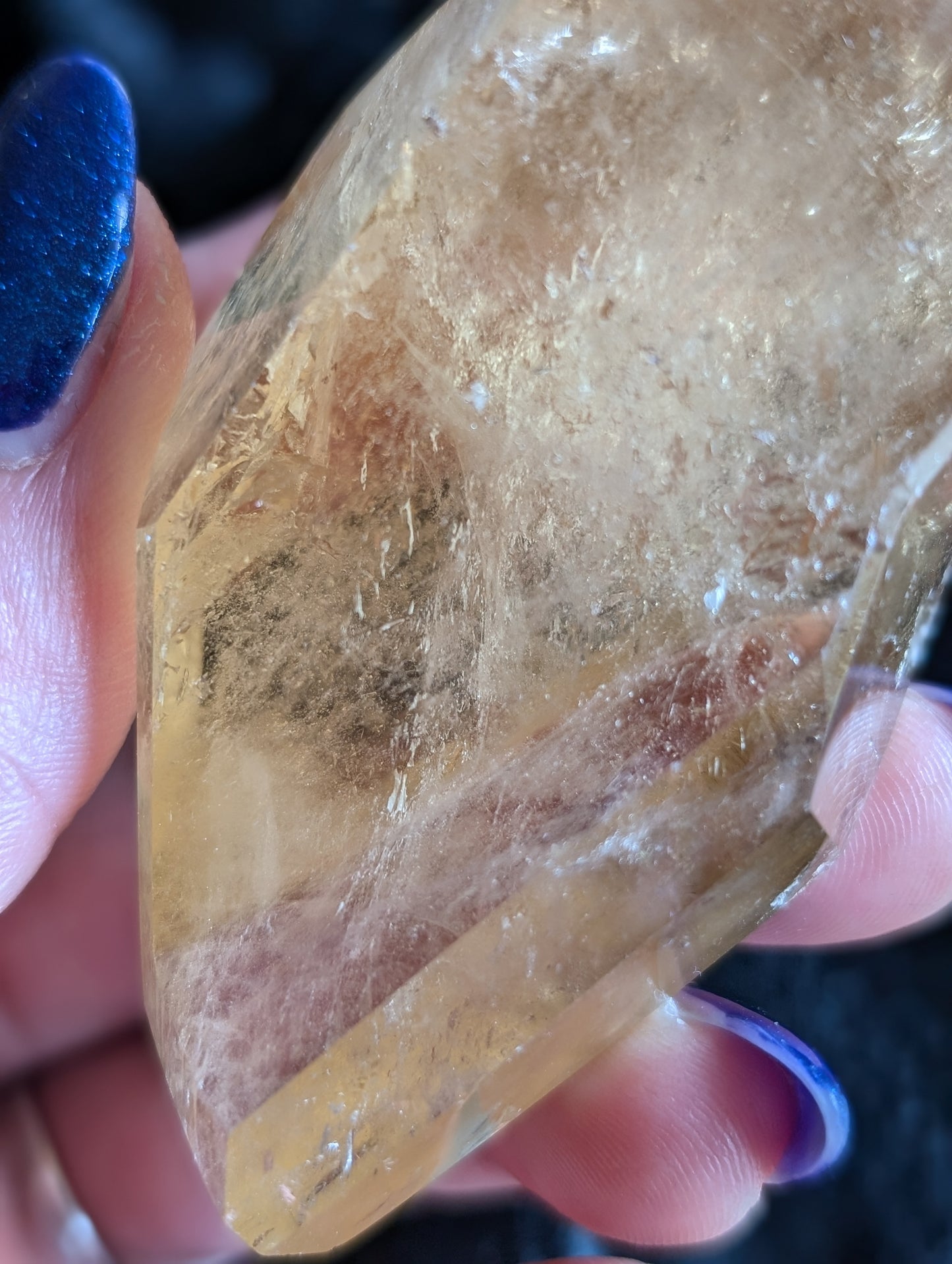 Pointe de citrine véritable