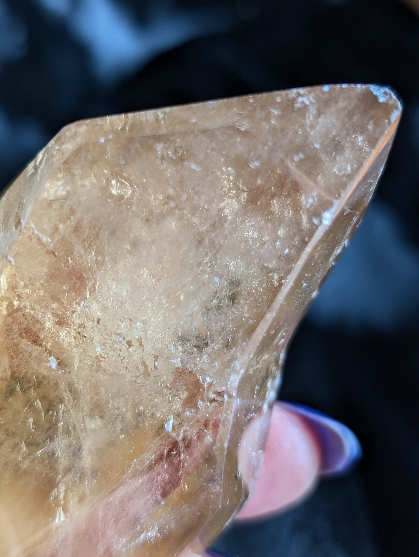 Pointe de citrine véritable