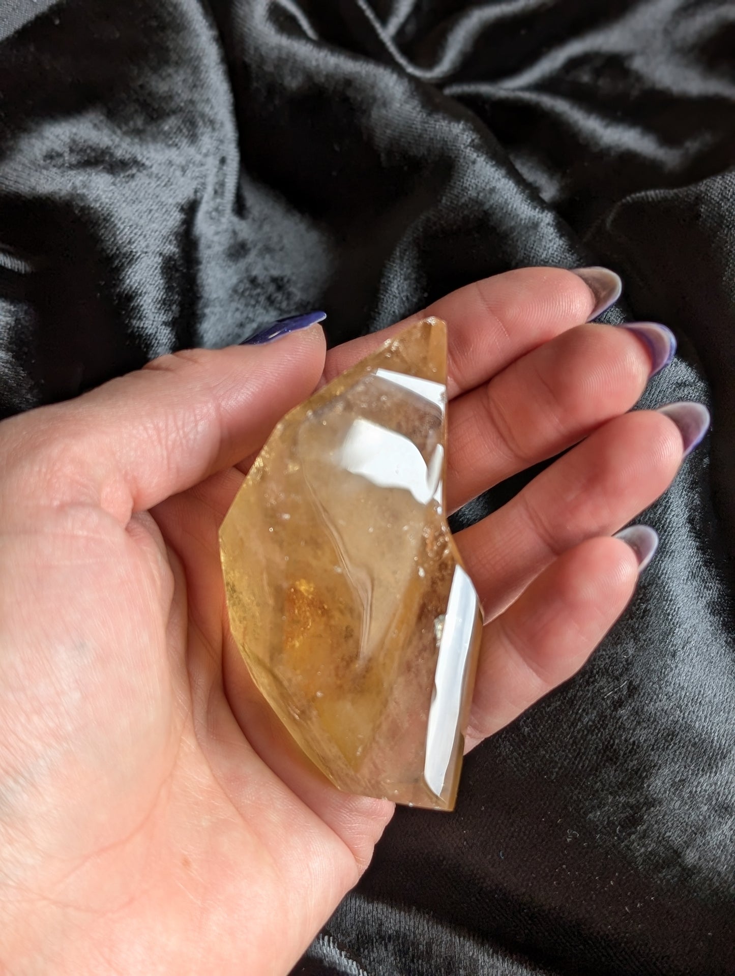 Pointe de citrine véritable