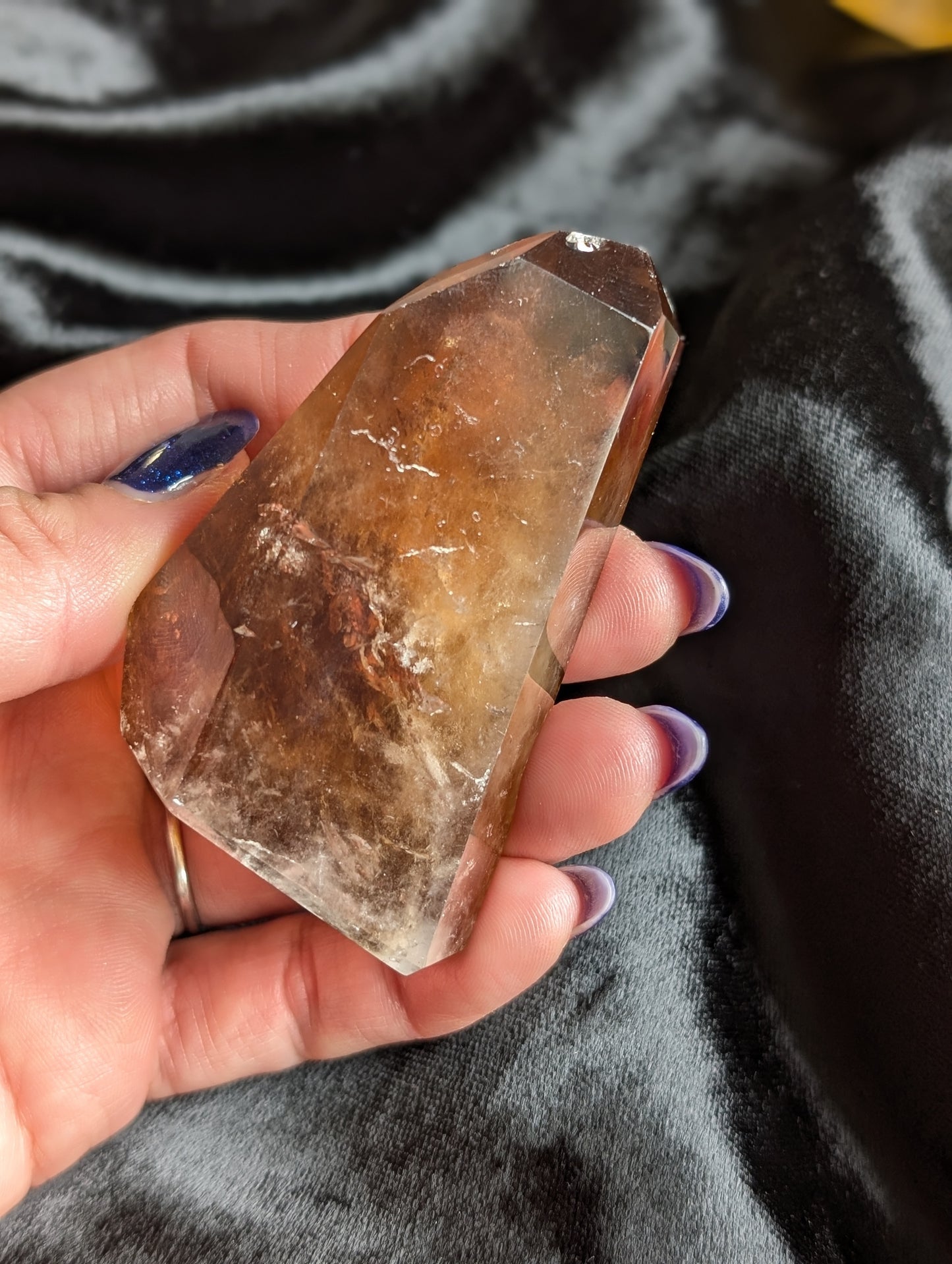 Pointe de citrine véritable