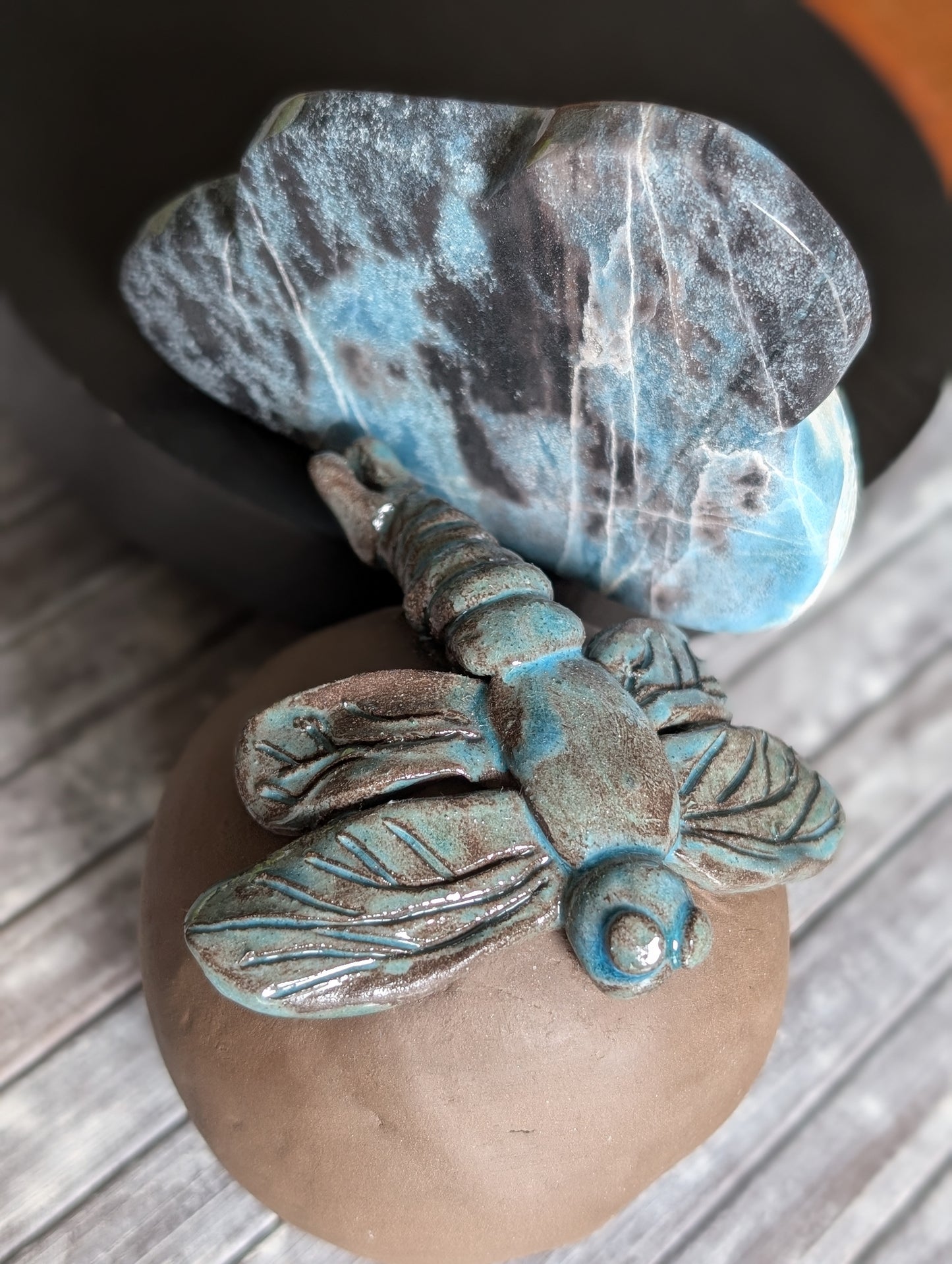 Lot poterie Nuage en trolléite et libellule