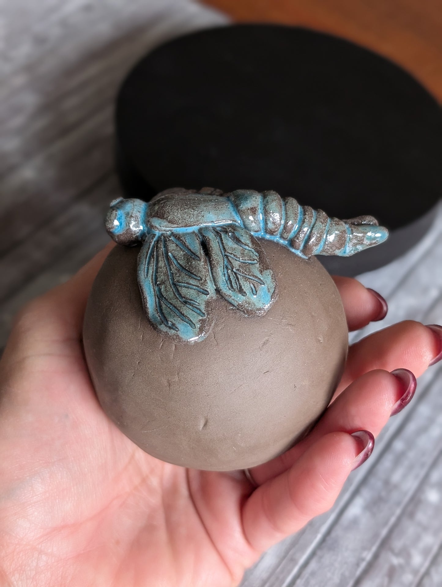 Lot poterie Nuage en trolléite et libellule