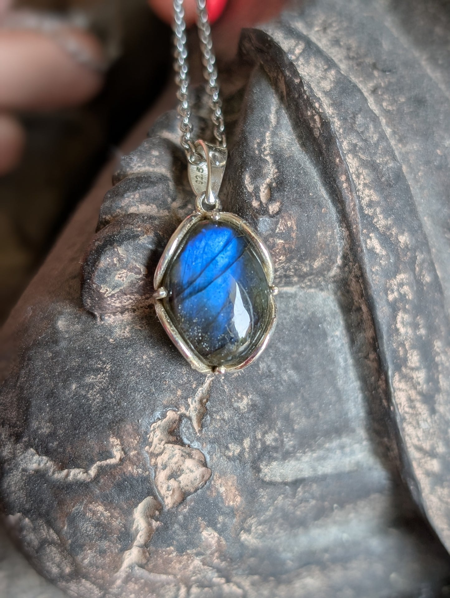 Collier complet avec labradorite et chaîne