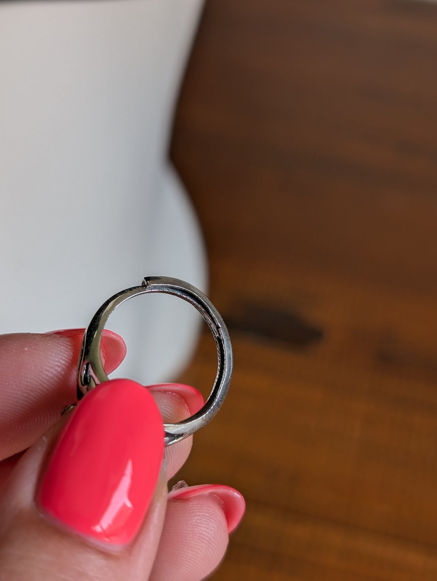 Bague en apatite bleue réglable en écartant