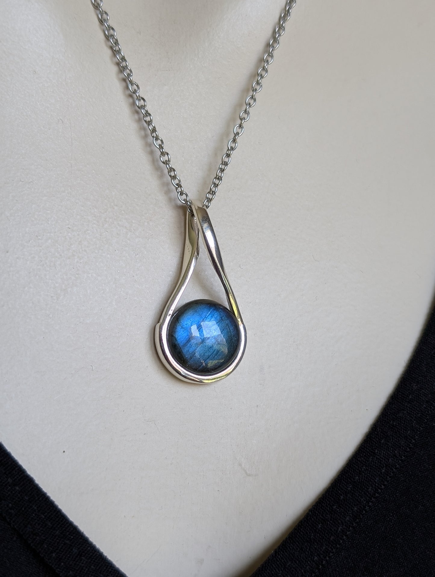 Collier complet avec labradorite et chaîne