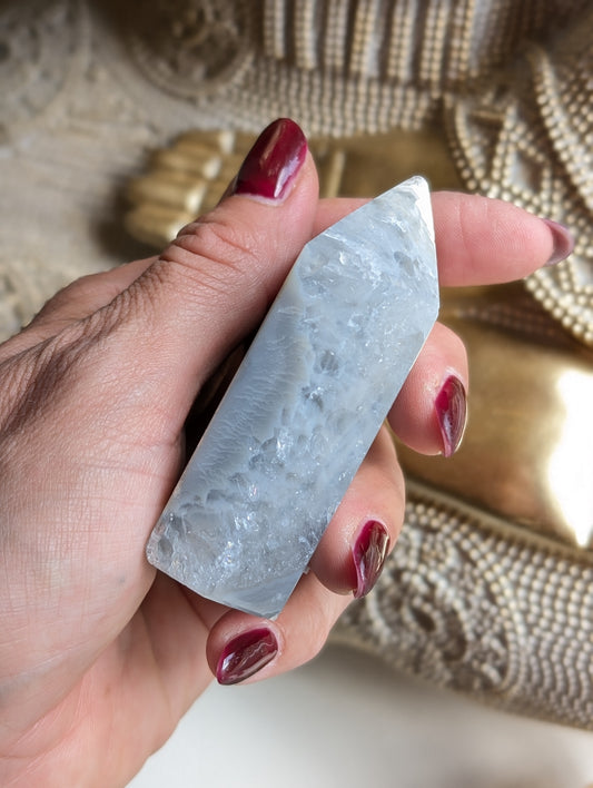 Pointe tour en agate du Brésil