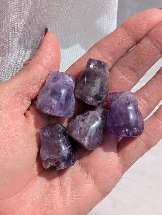 Chouette en améthyste