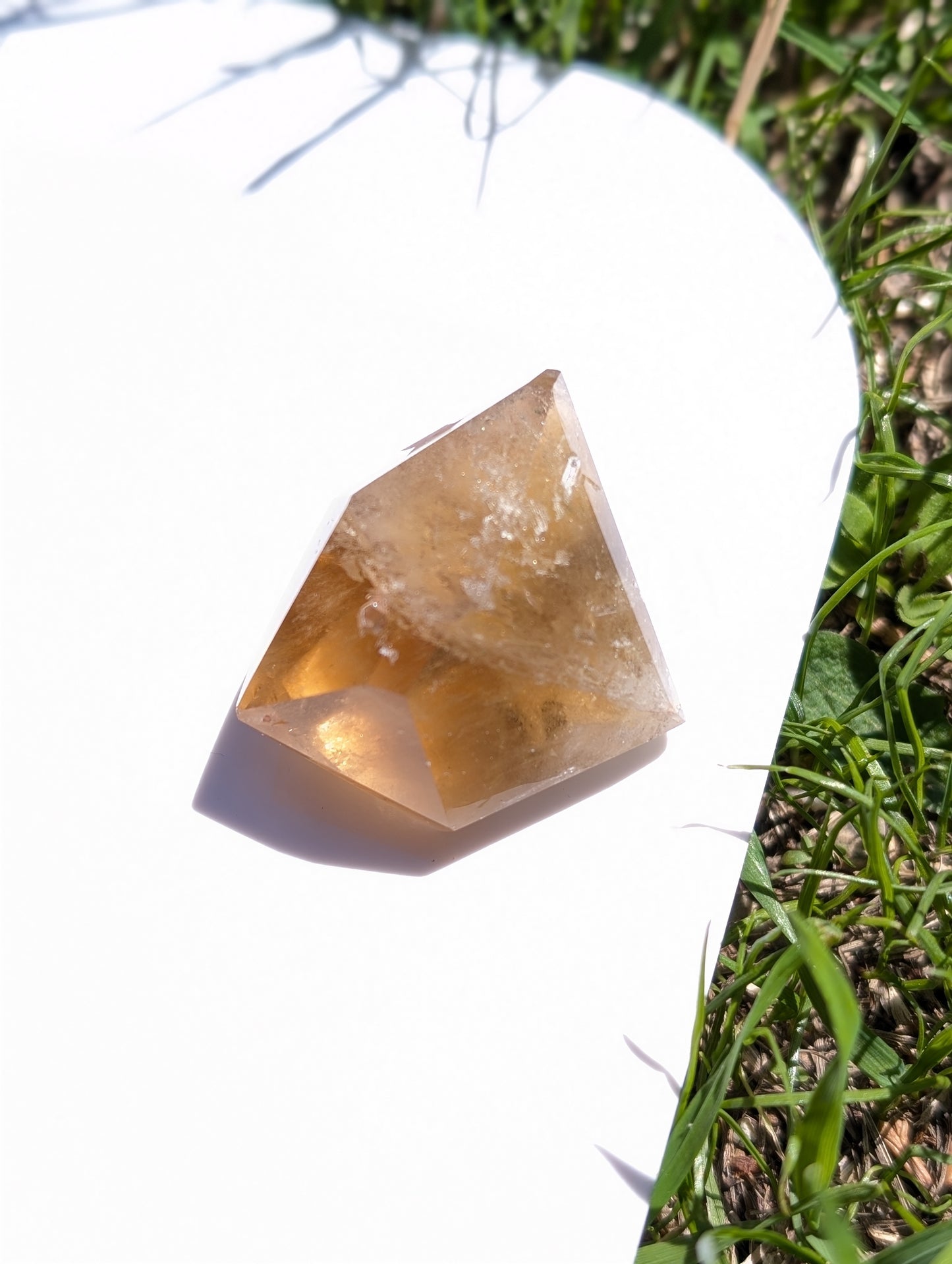Pointe de citrine véritable