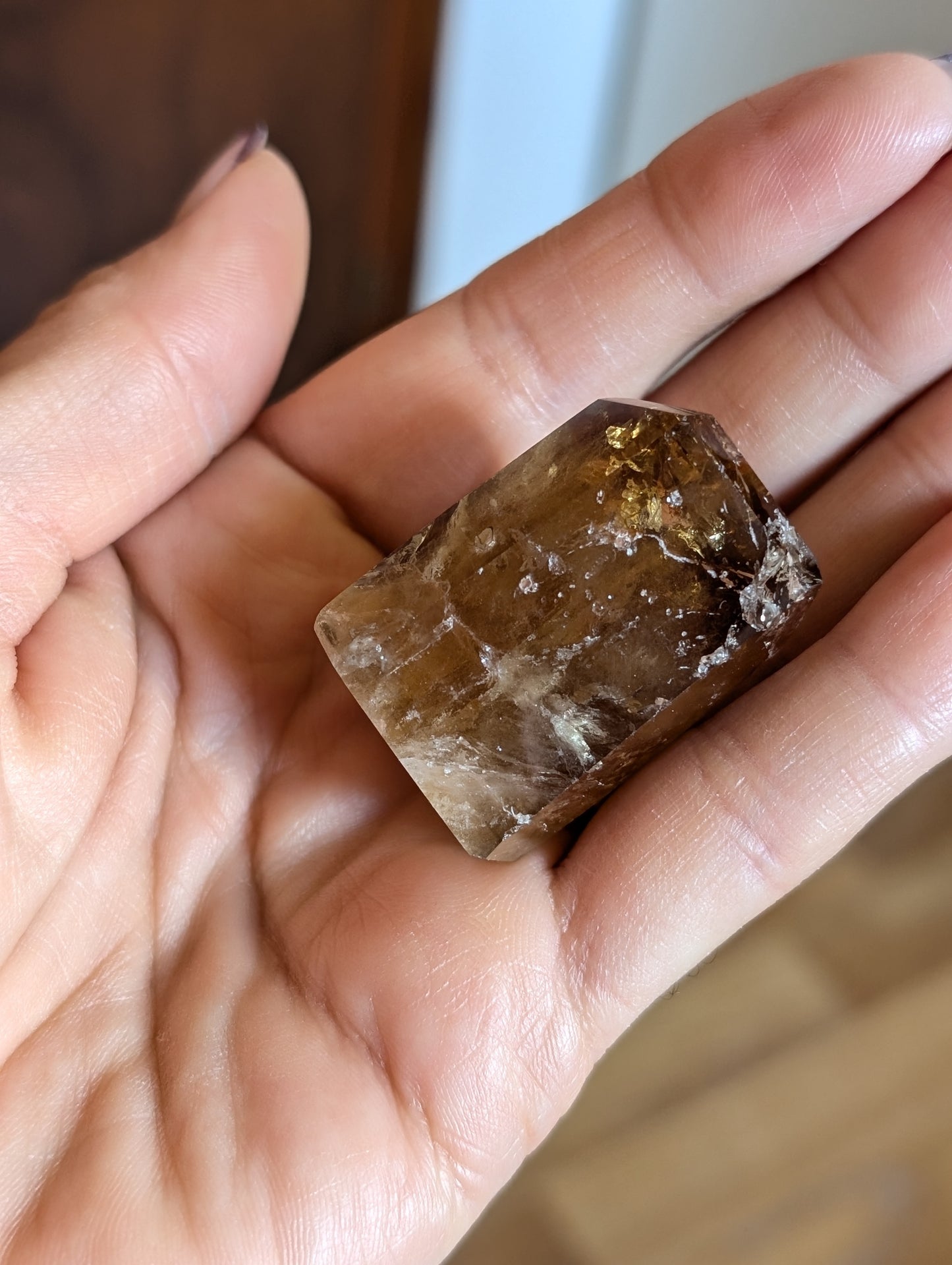 Pointe de citrine véritable