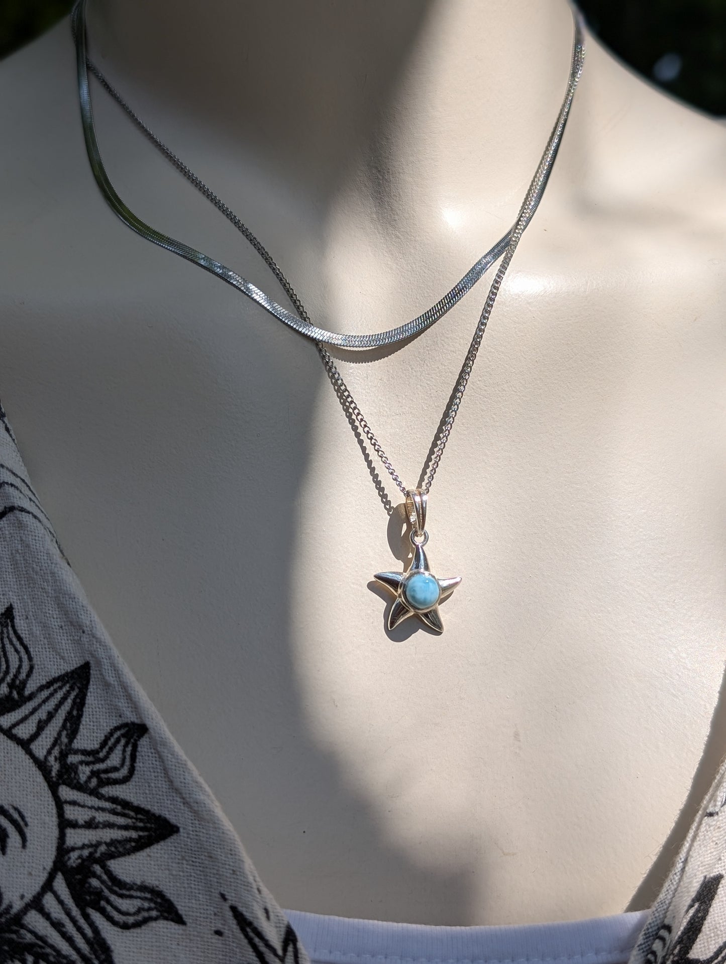 Collier double avec larimar