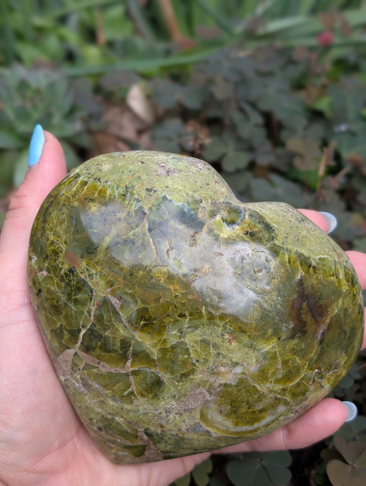 Coeur en opale verte photo contractuelle