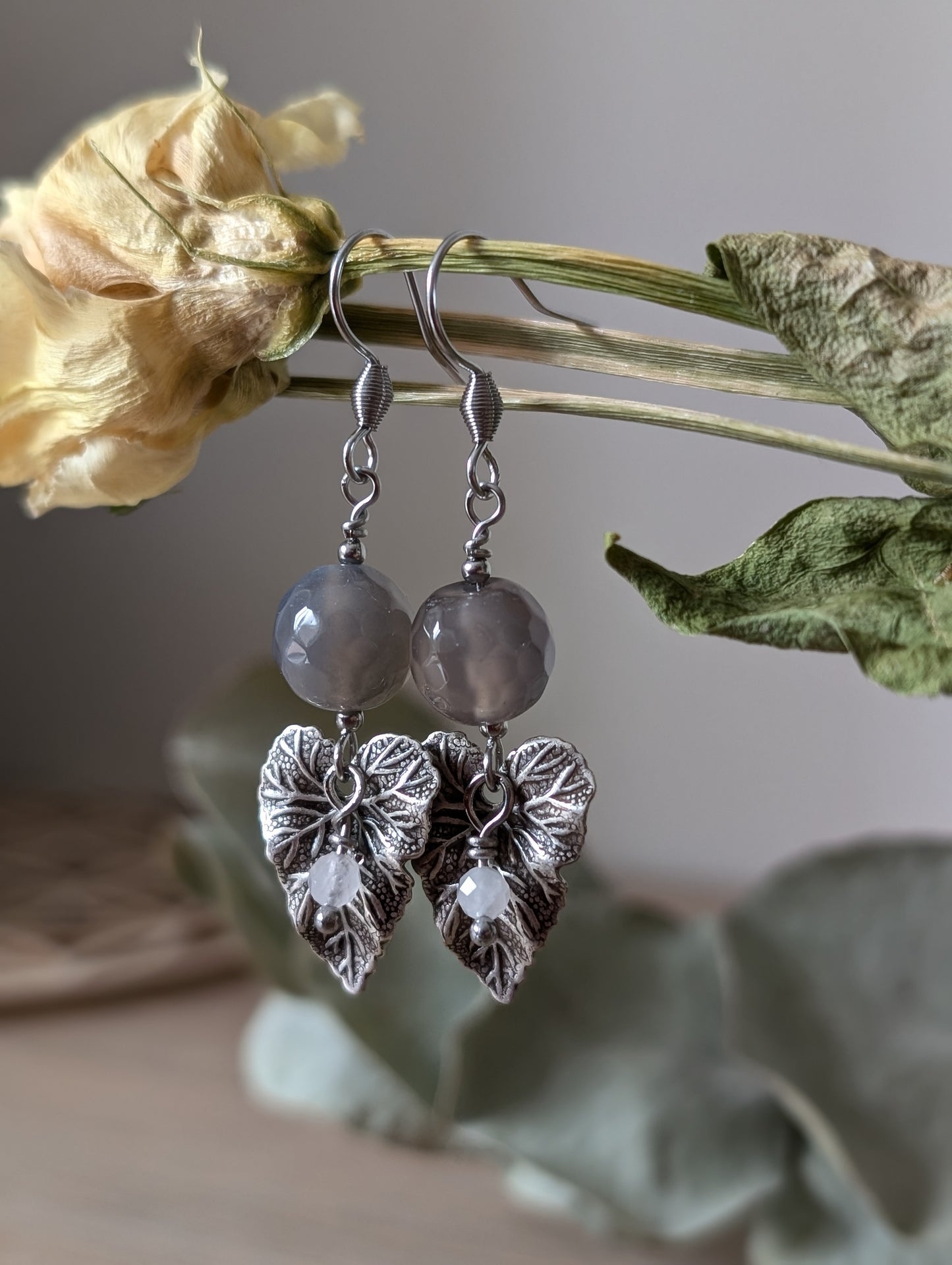 Boucles d'oreilles agates
