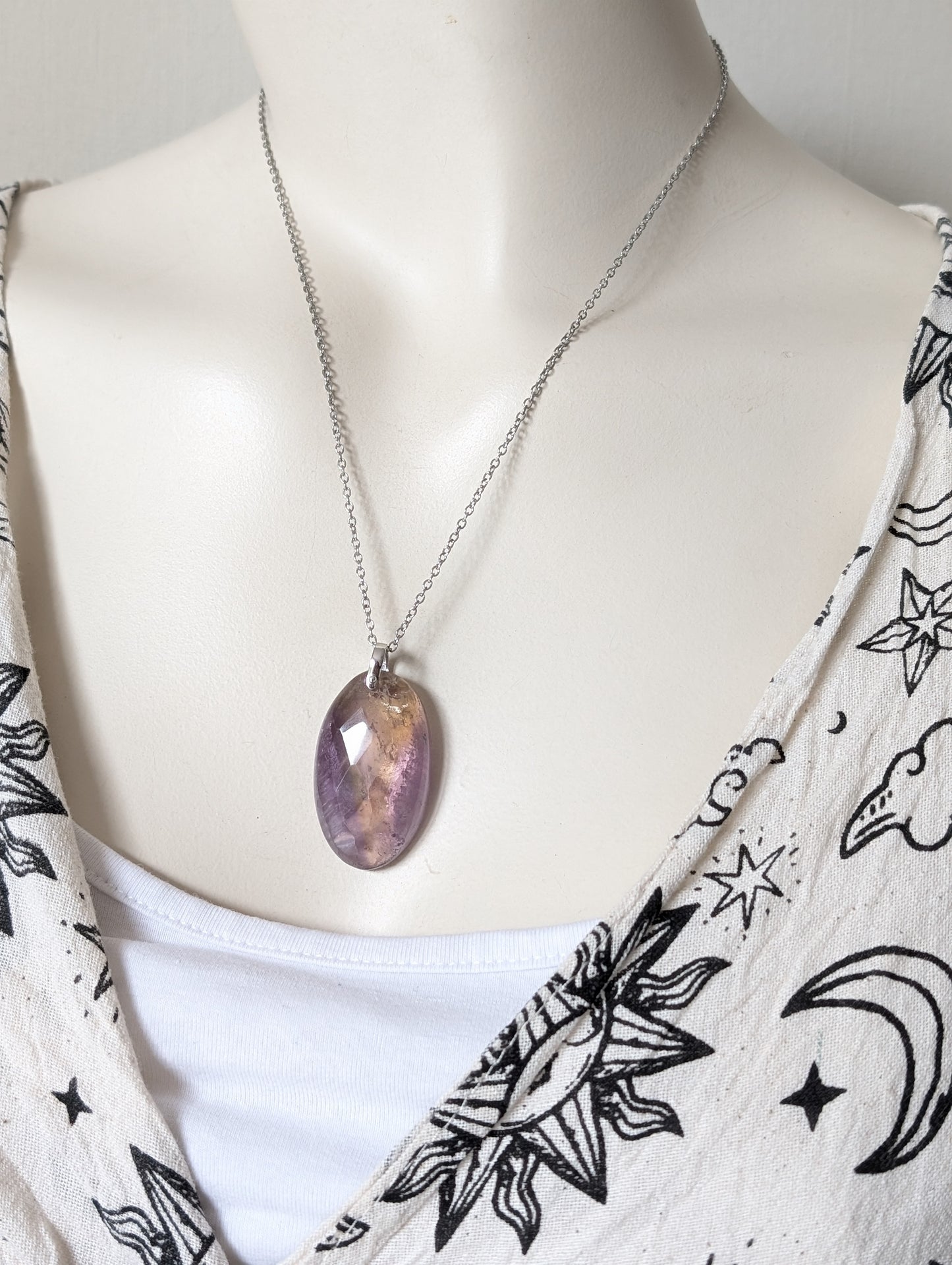 Collier avec amétrine à facettes