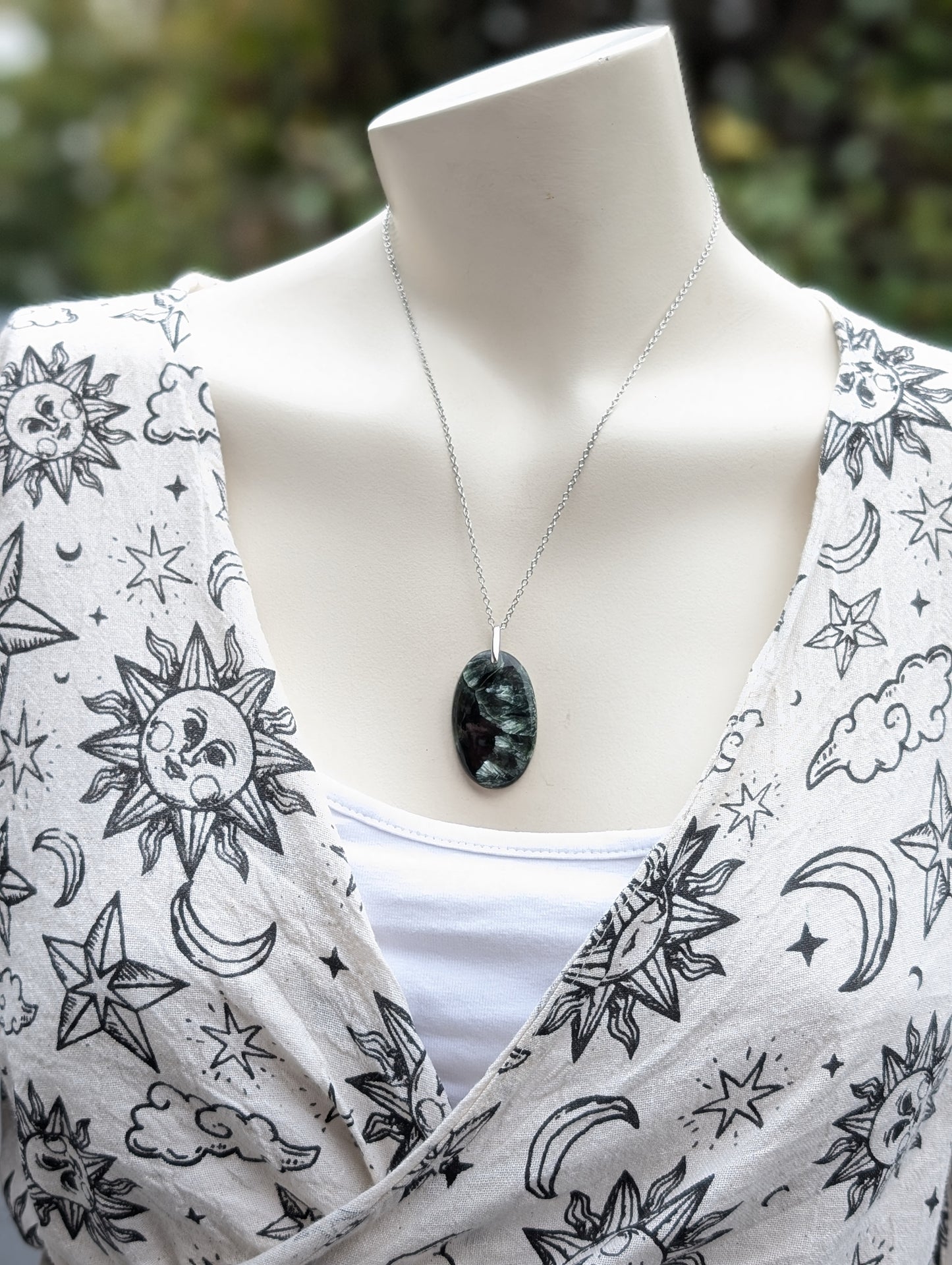 Collier seraphinite ou clinochlore