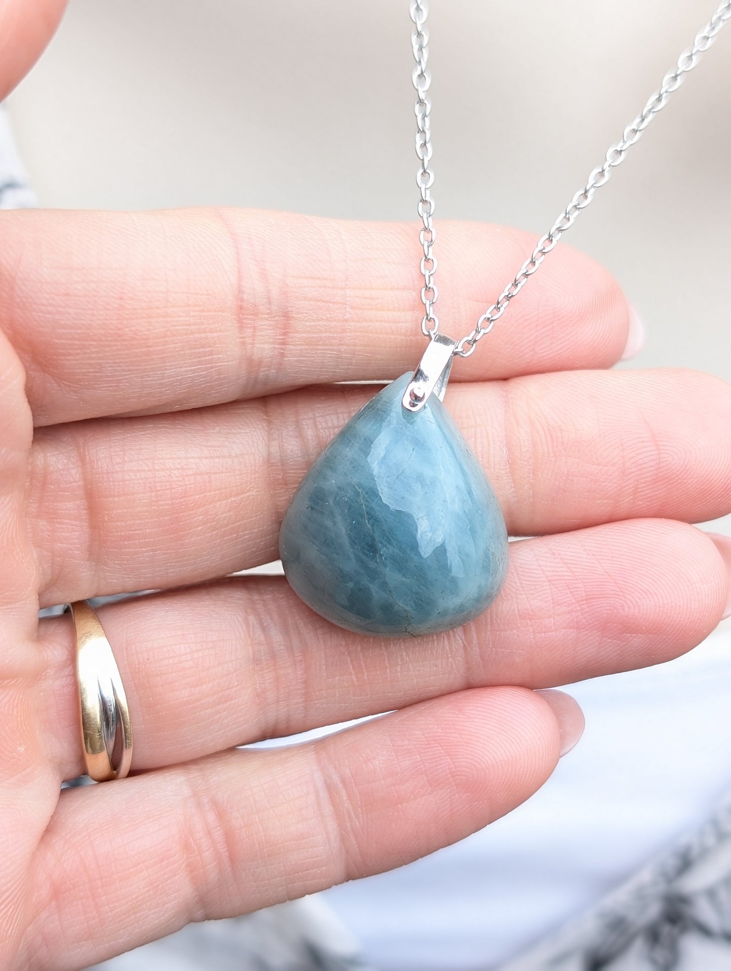 Collier en aigue marine
