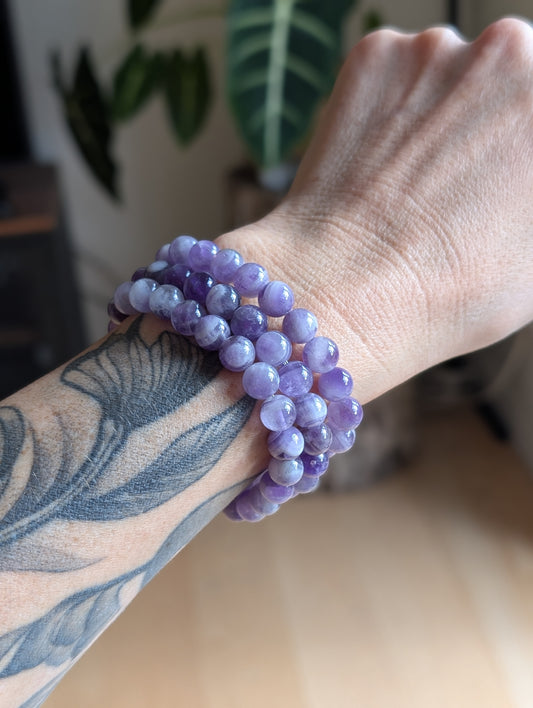 1 bracelet améthyste chevron 16 cm