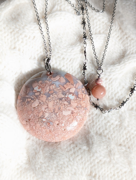 Collier de douceur en agate candy cotton XL