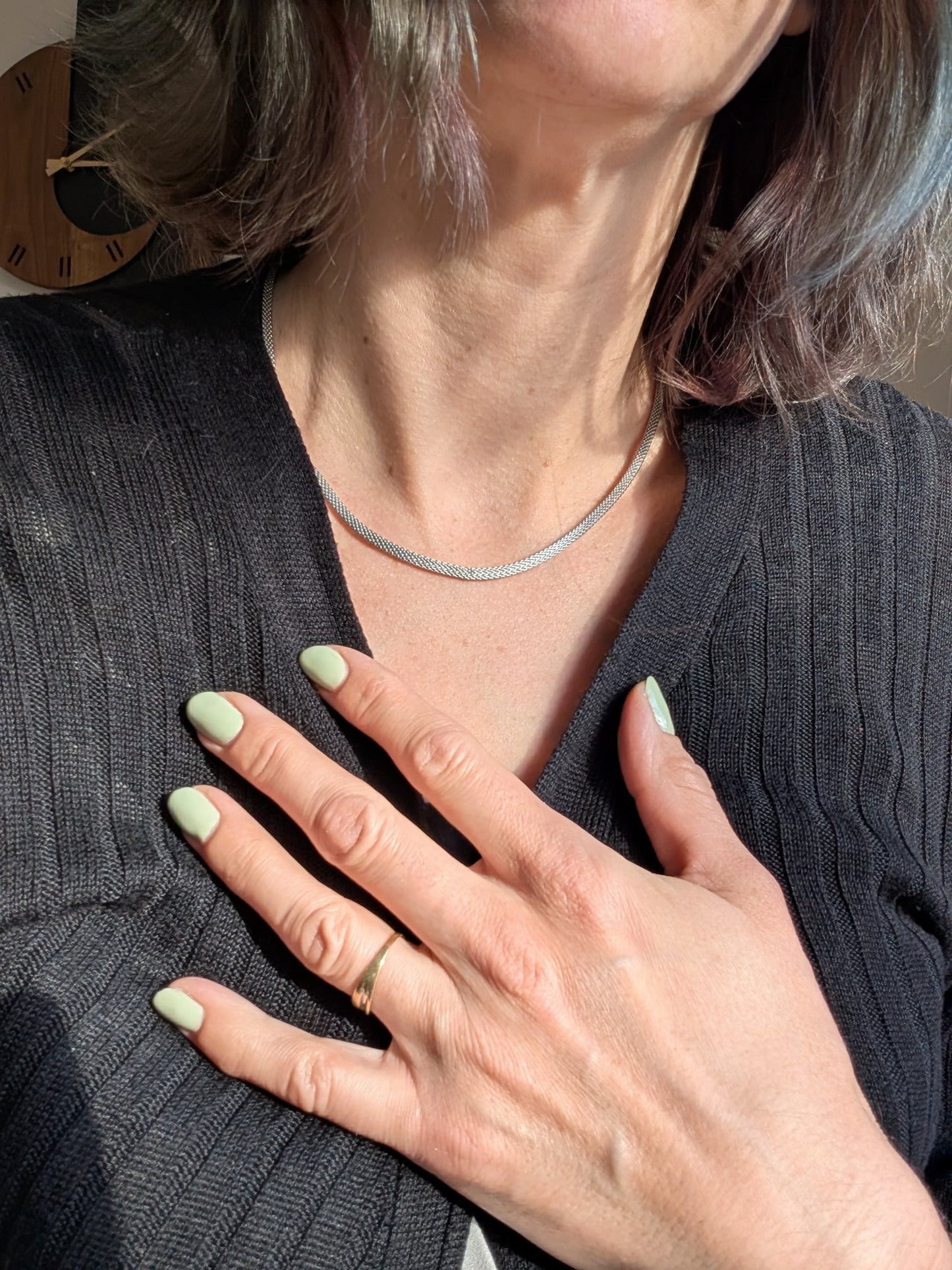 Collier acier inoxydable maille serpent 43 cm 🐍