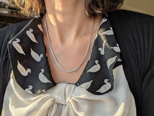 Collier acier inoxydable maille 50 cm