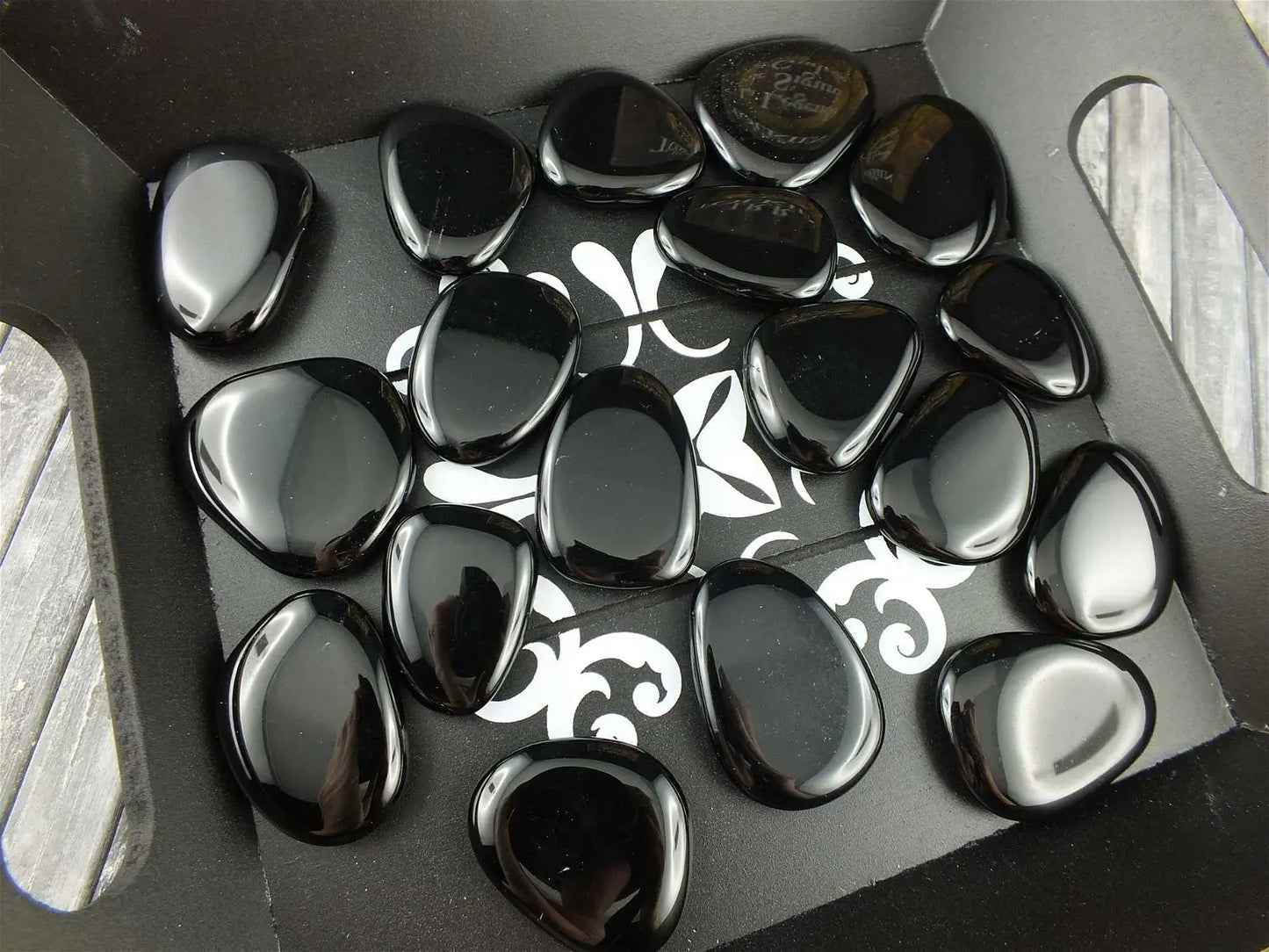 Pierre plate en onyx qualité cabochon +++ Création - Aurore Lune