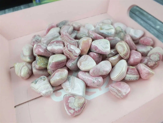 Pierre roulée de rhodochrosite unité - Aurore Lune