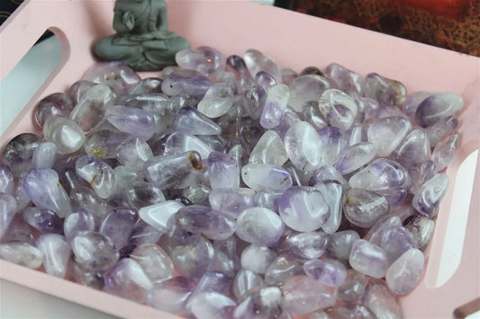 Pierre roulée en améthyste claire unité - Aurore Lune