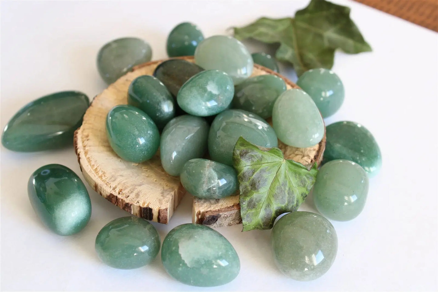 Pierre roulée en aventurine verte - Aurore Lune