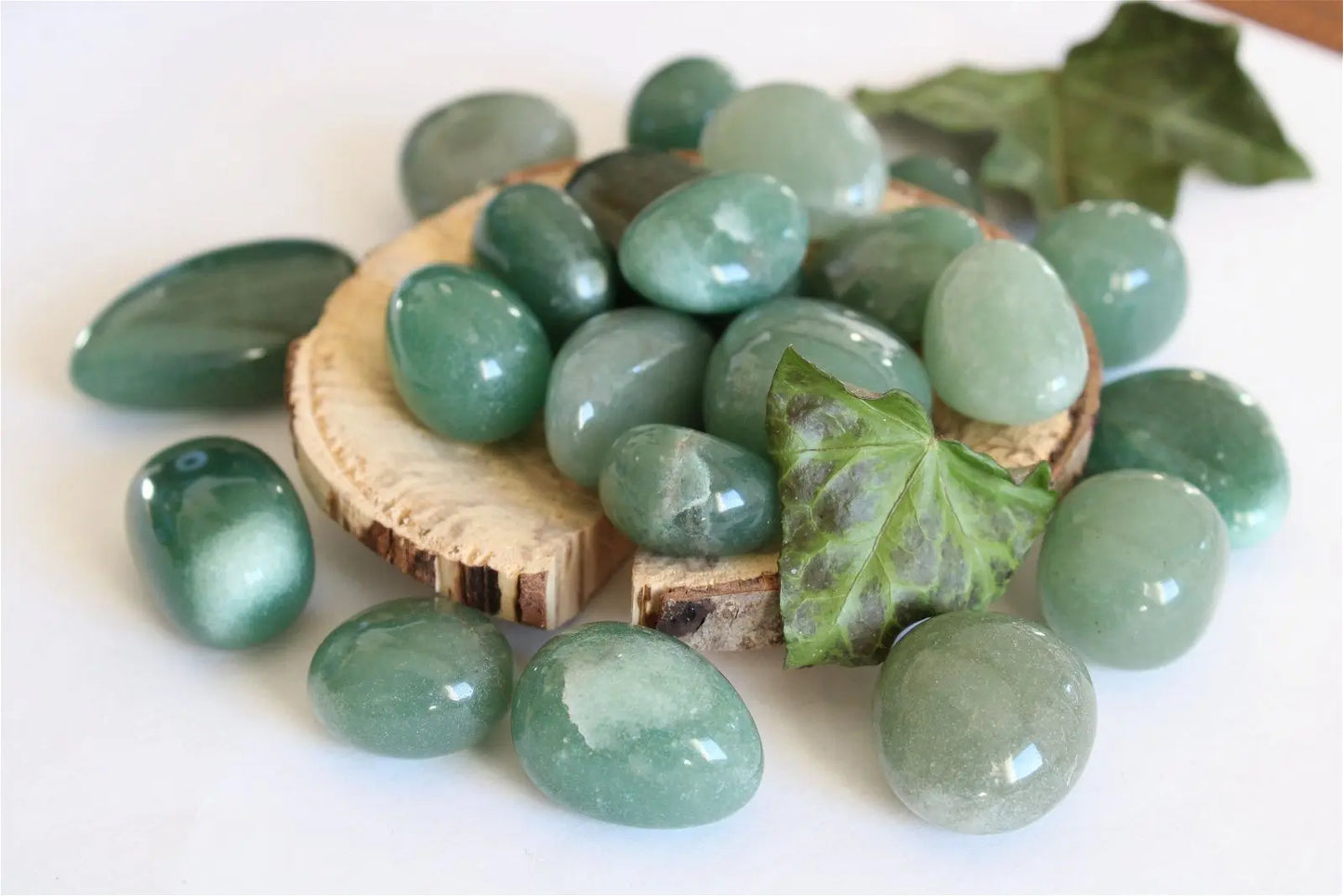 Pierre roulée en aventurine verte - Aurore Lune