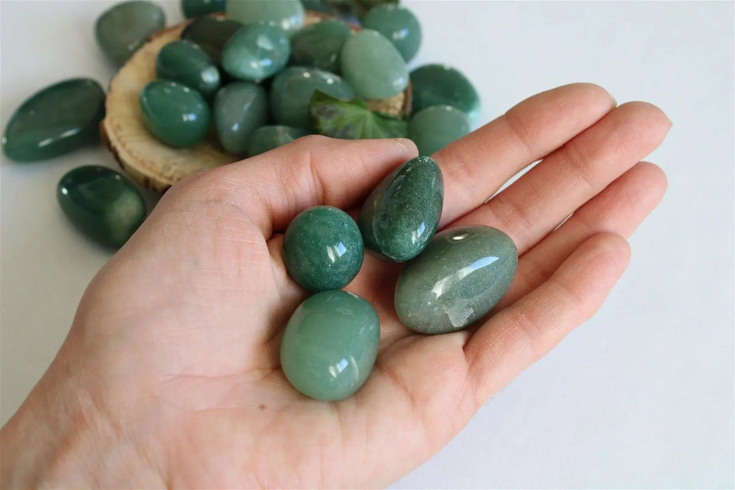 Pierre roulée en aventurine verte - Aurore Lune