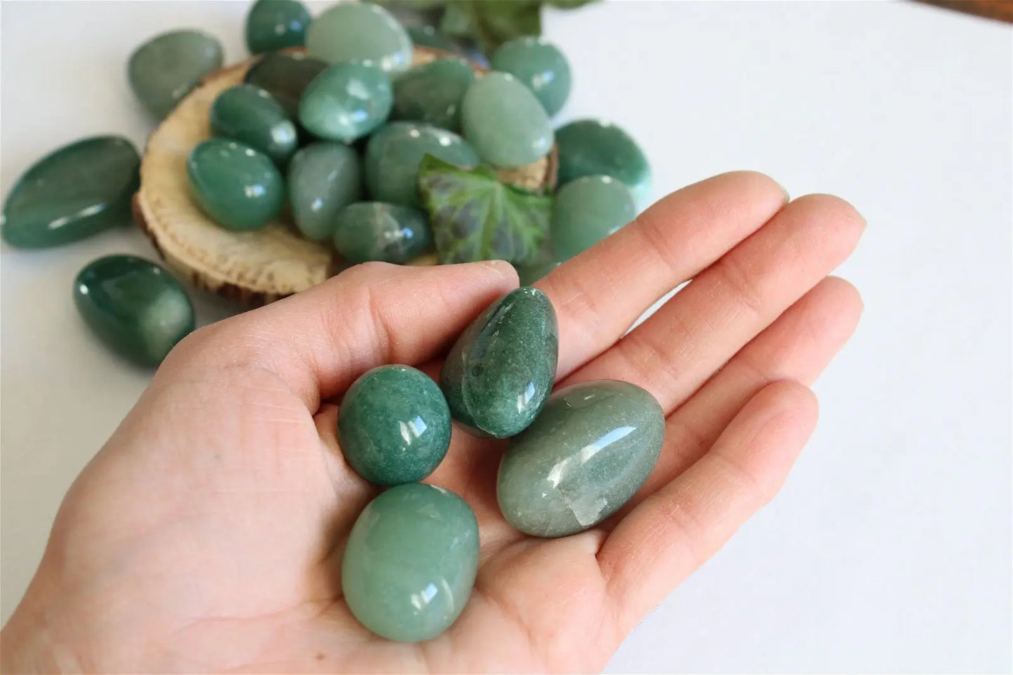 Pierre roulée en aventurine verte - Aurore Lune