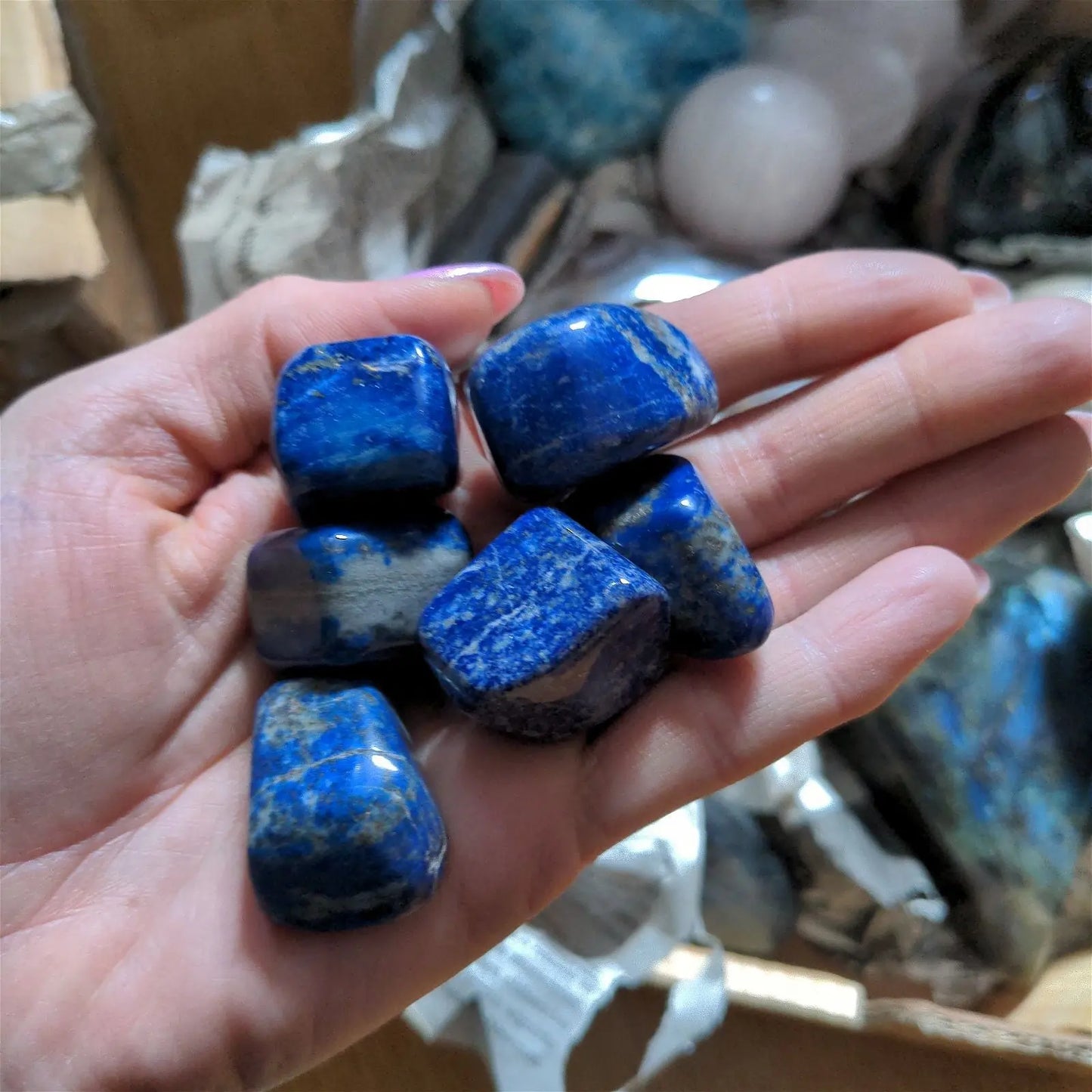 Pierre roulée en lapis lazuli TAILLE AU CHOIX - Aurore Lune